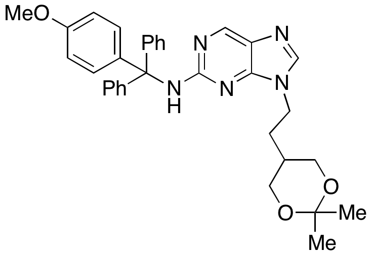 9-(2-(2,2-Dimethyl-1,3-dioxan-5-yl)ethyl)-N-((4-methoxyphenyl)diphenylmethyl)-9H-purin-2-amine