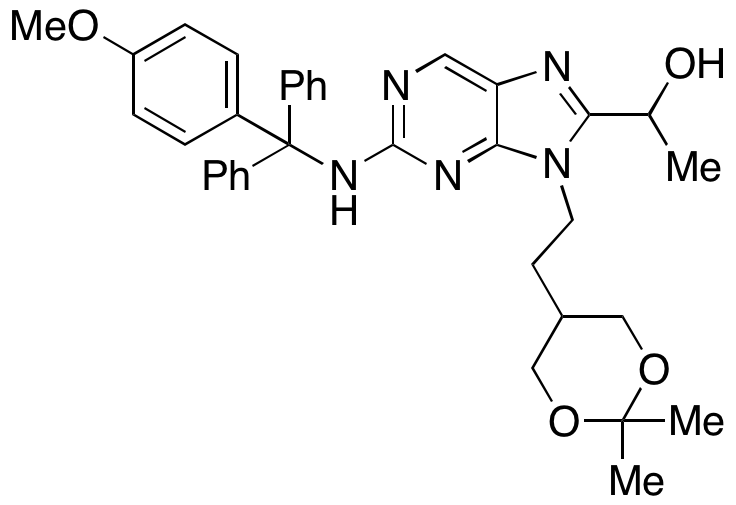 1-(9-(2-(2,2-Dimethyl-1,3-dioxan-5-yl)ethyl)-2-(((4-methoxyphenyl)diphenylmethyl)amino)-9H-purin-8-yl)ethanol