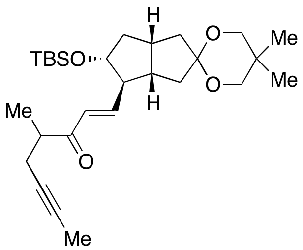 (1E)-1-[(3’aS,4’R,5’R,6’aR)-5’-[[(1,1-Dimethylethyl)dimethylsilyl]oxy]hexahydro-5,5-dimethylspiro[1,3-dioxane-2,2’(1’H)-pentalen]-4’-yl]-4-methyl-1-octen-6-yn-3-one
