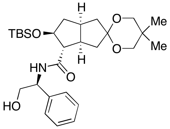 (3a’R,4’S,5’S,6a’S)-5’-[[(1,1-Dimethylethyl)dimethylsilyl]oxy]hexahydro-N-[(1R)-2-hydroxy-1-phenylethyl]-5,5-dimethyl-spiro[1,3-dioxane-2,2’(1’H)-pentalene]-4’-carboxamide