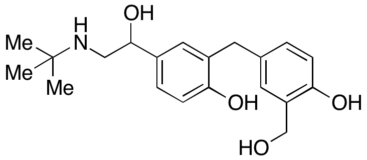 α-[[(1,1-Dimethylethyl)amino]methyl]-4-hydroxy-3-[[4-hydroxy-3-(hydroxymethyl)phenyl]methyl]-benzenemethanol