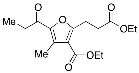3-(Ethoxycarbonyl)-4-methyl-5-(1-oxopropyl)-2-furanpropanoic Acid Ethyl Ester 