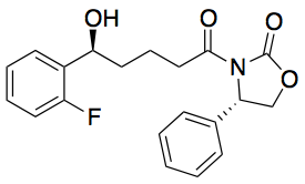 3-[(5S)-(2-Fluorophenyl)-5-hydroxypentanoyl]-(4S)-phenyl-1,3-oxazolidin-2-one