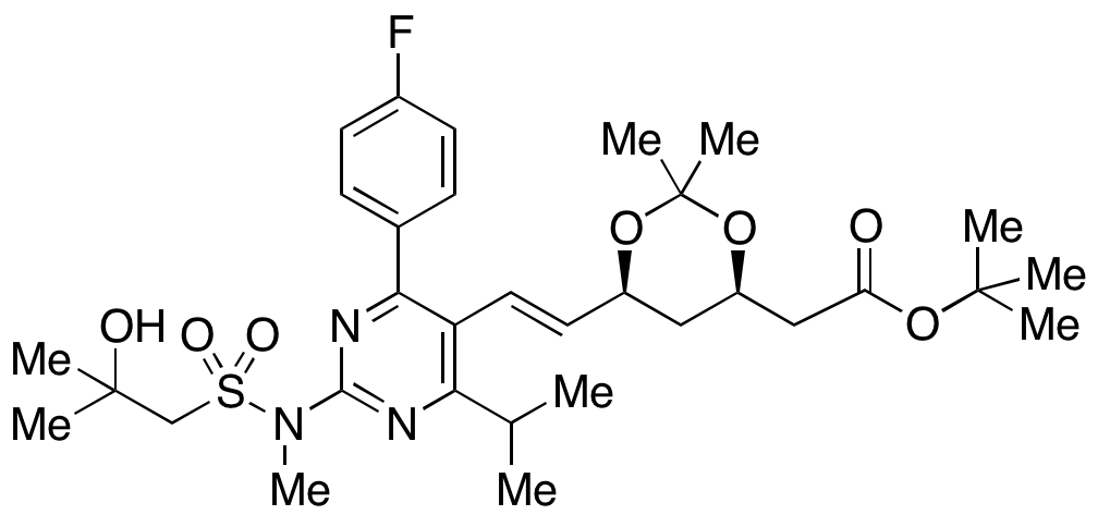 2-((4R,6S)-6-((E)-2-(4-(4-Fluorophenyl)-2-(2-hydroxy-N,2-dimethylpropylsulfonamido)-6-isopropylpyrimidin-5-yl)vinyl)-2,2-dimethyl-1,3-dioxan-4-yl)acetic Acid tert-Butyl Ester 