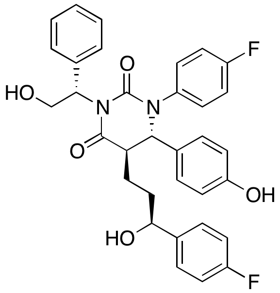(5R,6S)-1-(4-Fluorophenyl)-5-((S)-3-(4-fluorophenyl)-3-hydroxypropyl)-3-((S)-2-hydroxy-1-phenylethyl)-6-(4-hydroxyphenyl)dihydropyrimidine-2,4(1H,3H)-dione