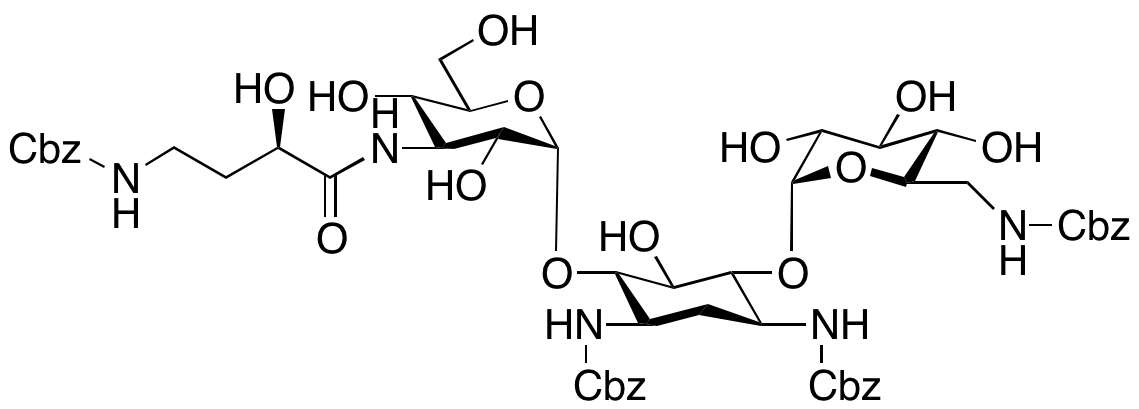 3’’-[N-(HABA-CBz)] 3,5,6’-Tri(N-Benzyloxycarbonyl) Kanamycin A