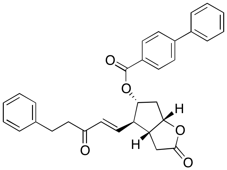 [1,1’-Biphenyl]-4-carboxylic Acid (3aR,4R,5R,6aS)-Hexahydro-2-oxo-4-[(1E)-3-oxo-5-phenyl-1-penten-1-yl]-2H-cyclopenta[b]furan-5-yl ester