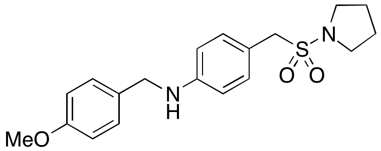 N-(4-Methoxybenzyl)-4-((pyrrolidin-1-ylsulfonyl)methyl)aniline
