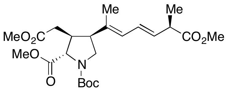 [2S-[2α,3 β,4 β(1E,3E,5S)]]-4-(6-Methoxy-1,5-dimethyl-6-oxo-1,3-hexadienyl)-3-(2-methoxy-2-oxoethyl)-1,2-pyrrolidinedicarboxylic Acid 1-(1,1-Dimethylethyl) 2-Methyl Ester 