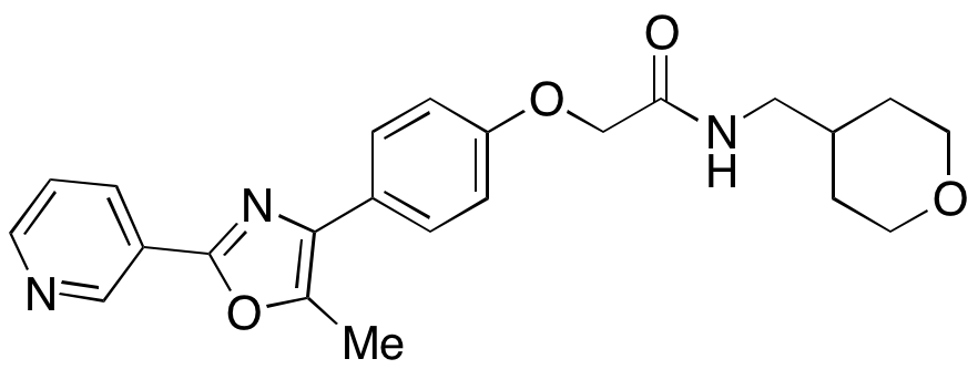 2-[4-[5-Methyl-2-(3-pyridinyl)-4-oxazolyl]phenoxy]-N-[(tetrahydro-2H-pyran-4-yl)methyl]-acetamide