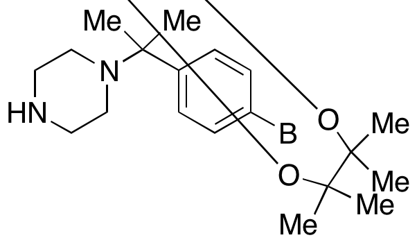 1-(2-(4-(4,4,5,5-tetramethyl-1,3,2-dioxaborolan-2-yl)phenyl)propan-2-yl)piperazine