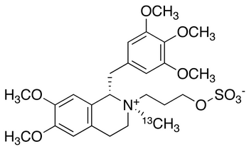 3-[trans-1,2,3,4-Tetrahydro-6,7-dimethoxy-2-(methyl-<sup>13</sup>C) -1-[(3,4,5-trimethoxyphenyl)methyl]-2-isoquinolinio]propyl-1-sulfate
