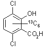 3,6-Dichloro-2-hydroxybenzoic-<sup>13</sup>C<sub>6</sub> Acid