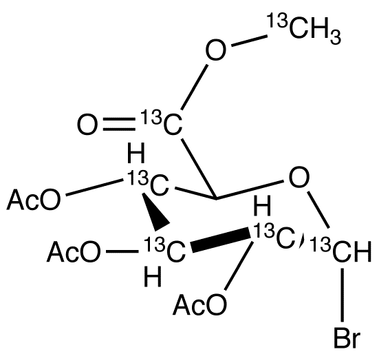 Acetobromo-α-D-glucuronic acid-<sup>13</sup>C<sub>6</sub> methyl ester