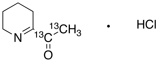 2-Acetyl-3,4,5,6-tetrahydropyridine-<sup>13</sup>C<sub>2</sub> HCl
