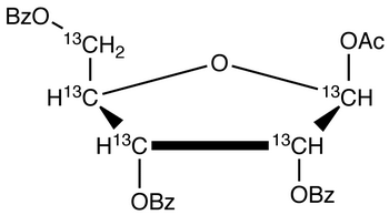 1-O-Acetyl-2,3,5-tri-O-benzoyl-β-D-ribofuranose-<sup>13</sup>C<sub>5</sub>