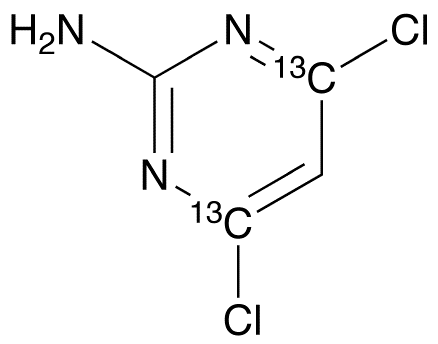 2-Amino-4,6-dichloropyrimidine-<sup>13</sup>C<sub>2</sub>