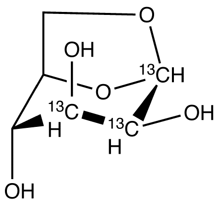 1,6-Anhydro-β-D-mannopyranose-<sup>13</sup>C<sub>3</sub>