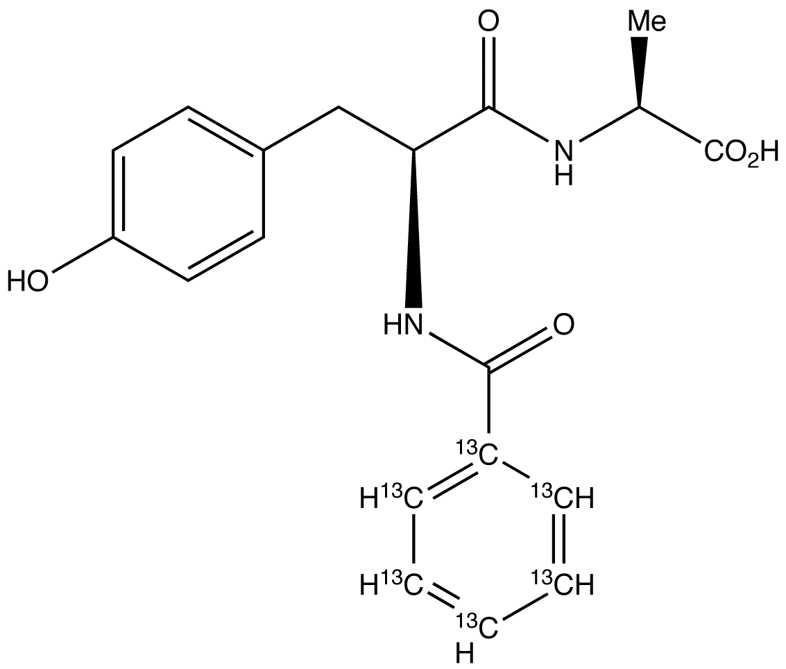 N-(N-Benzoyl-L-tyrosyl)-L-alanine-<sup>13</sup>C<sub>6</sub>