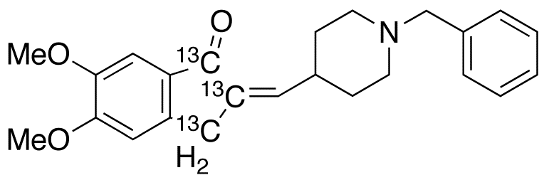 1-Benzyl-4-[(5,6-dimethoxy-1-oxoindan-2-ylidene)methyl]piperidine-<sup>13</sup>C<sub>3</sub>