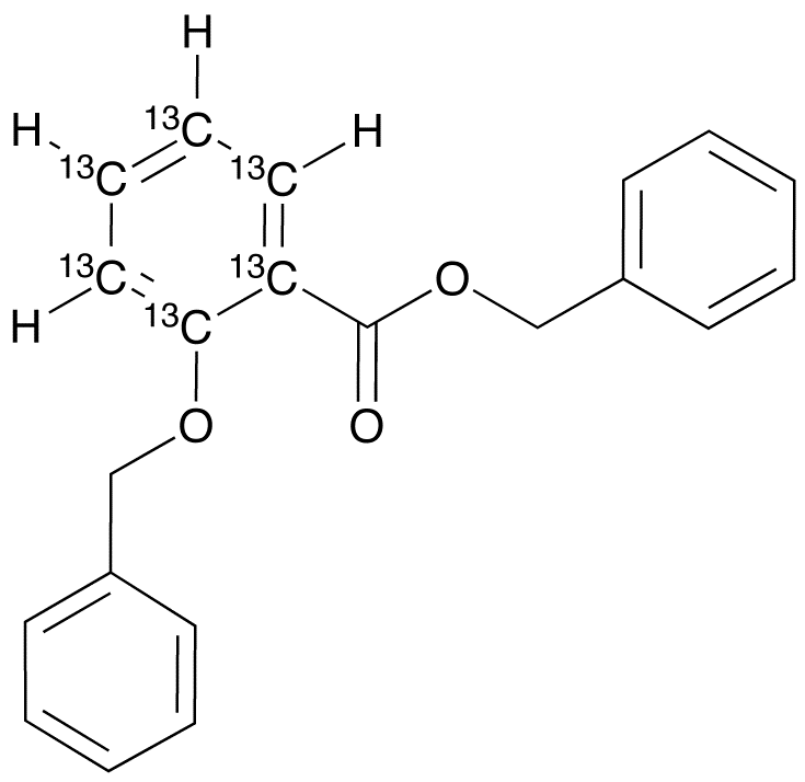 2-Benzyloxy-benzoic Acid-<sup>13</sup>C<sub>3</sub> Benzyl Ester