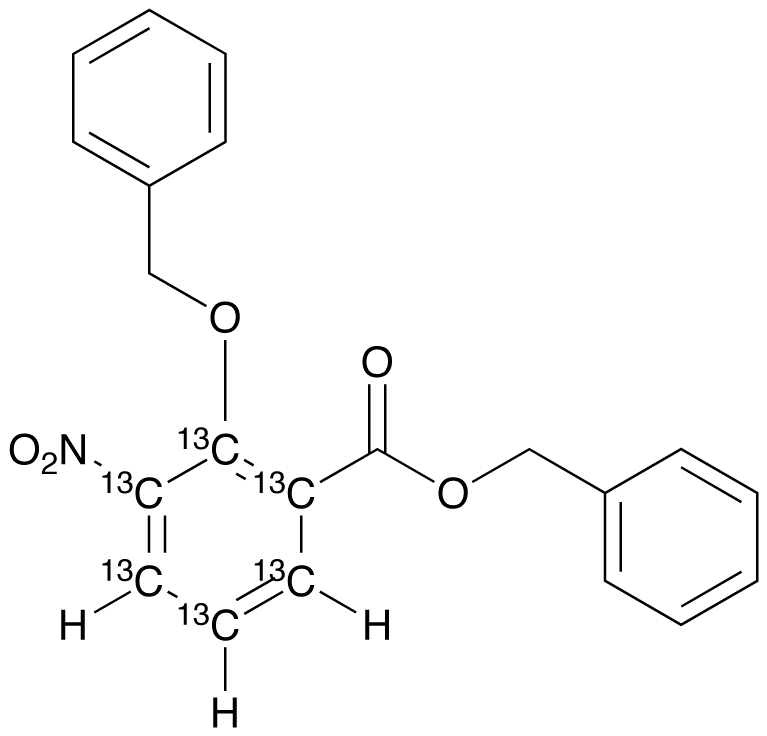 2-Benzyloxy-3-nitrobenzoic Acid-<sup>13</sup>C<sub>6</sub> Benzyl Ester