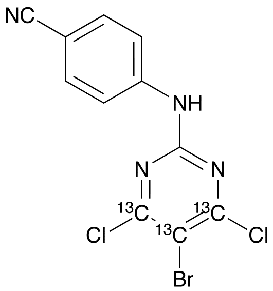 4-[(5-Bromo-4,6-dichloro-2-pyrimidinyl)amino]benzonitrile-<sup>13</sup>C<sub>3</sub>