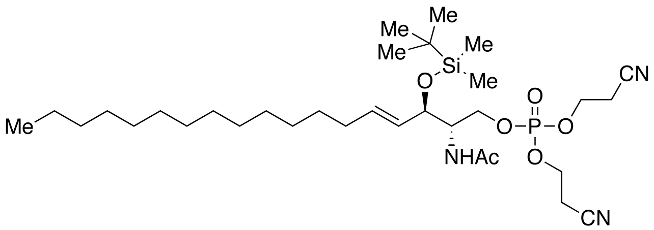 2-O-tert-Butyldimethylsilyl C<sub>2</sub> Ceramide-1-(bis(2-cyanoethyl)phosphate