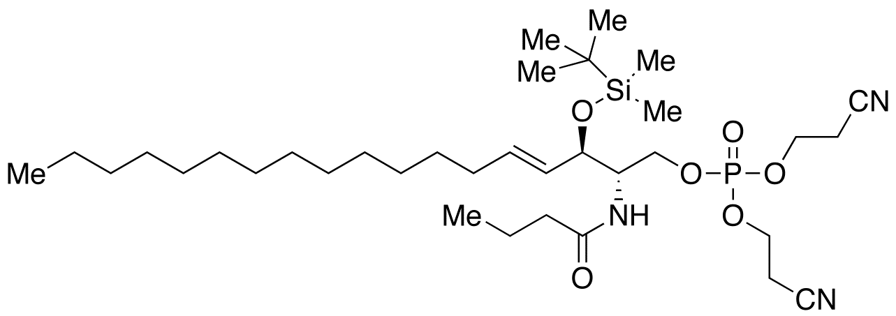 2-O-tert-Butyldimethylsilyl C<sub>4</sub> Ceramide-1-(bis(2-cyanoethyl)phosphate