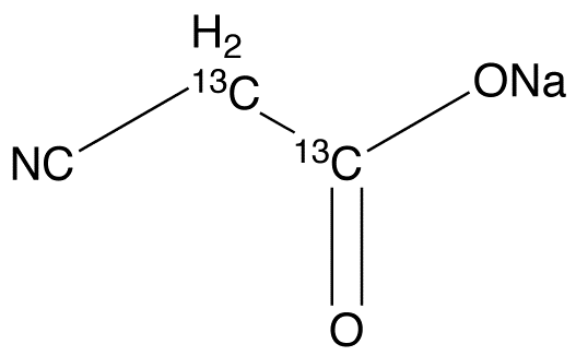 2-Cyano-acetic Acid Sodium Salt-<sup>13</sup>C<sub>2</sub>