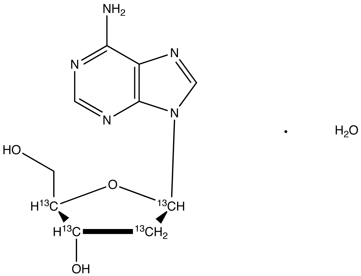 2’-Deoxy-β-D-adenosine-<sup>13</sup>C<sub>5</sub> Monohydrate