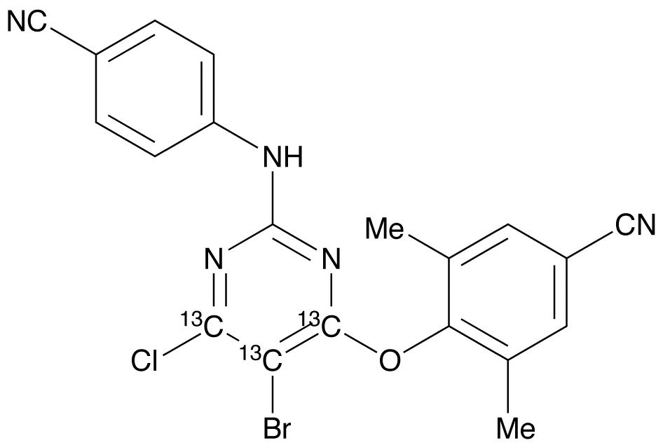 6-Desamino 6-Chloro Etravirine-<sup>13</sup>C<sub>3</sub>