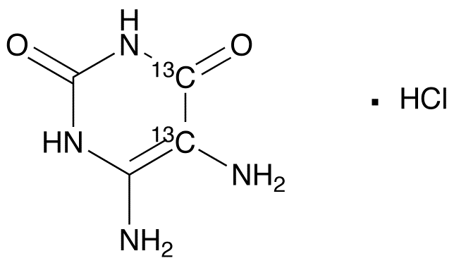 5,6-Diamino-2,4-dihydroxypyrimidine-<sup>13</sup>C<sub>2</sub> HCl Salt