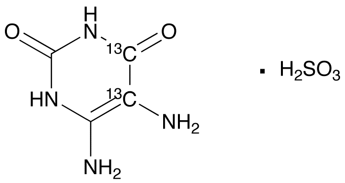 5,6-Diamino-2,4-dihydroxypyrimidine-<sup>13</sup>C<sub>2</sub> Bisulfite Salt