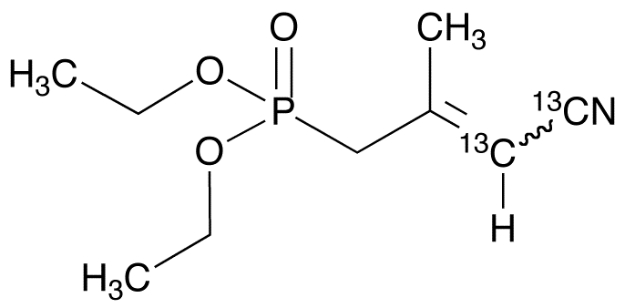 4-(Diethylphosphono)-3-methyl-2-butenenitrile-<sup>13</sup>C<sub>2</sub>, E/Z mixture