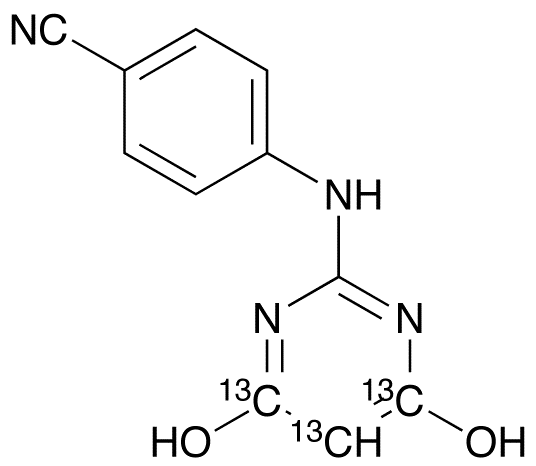4-[(4,6-Dihydroxy-2-pyrimidinyl)amino]benzonitrile-<sup>13</sup>C<sub>3</sub>
