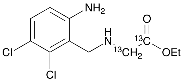 Ethyl 2-(6-Amino-2,3-dichlorobenzyl)glycine-<sup>13</sup>C<sub>2</sub>(Anagrelide Impurity A)