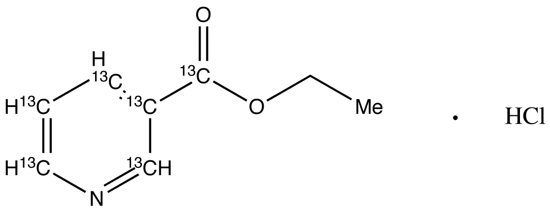 Ethylnicotinate-1,2’,3’,4’,5’,6’-<sup>13</sup>C<sub>6</sub> HCl Salt