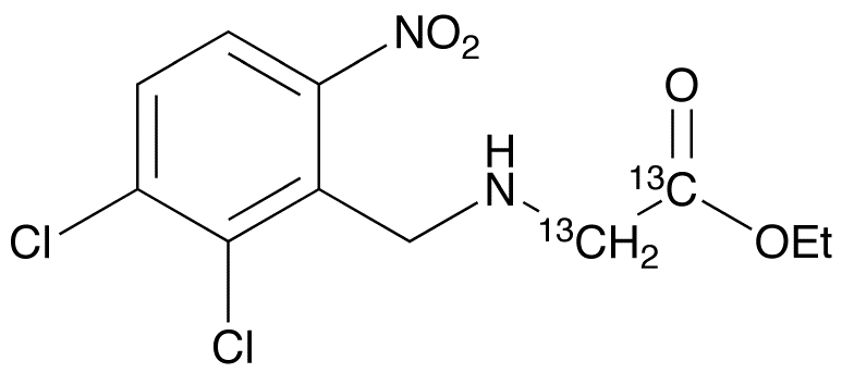Ethyl 2-(6-Nitro-2,3-dichlorobenzyl)glycine-<sup>13</sup>C<sub>2</sub>