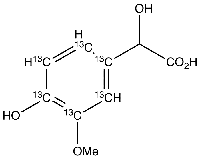 4-Hydroxy-3-methoxymandelic acid-<sup>13</sup>C<sub>6</sub>