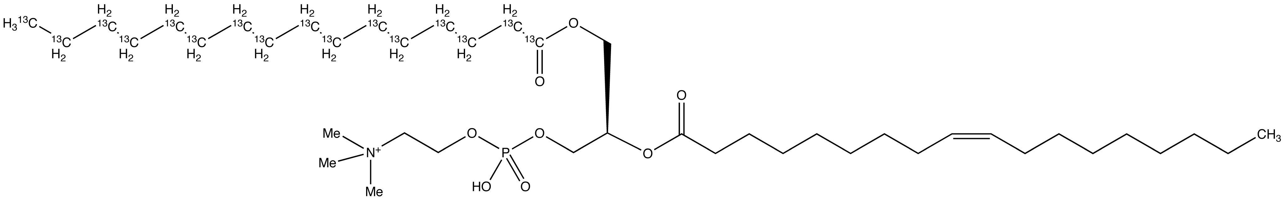 1-Palmitoyl-2-oleoyl-sn-glycerol-3-phosphocholine-<sup>13</sup>C<sub>16</sub>