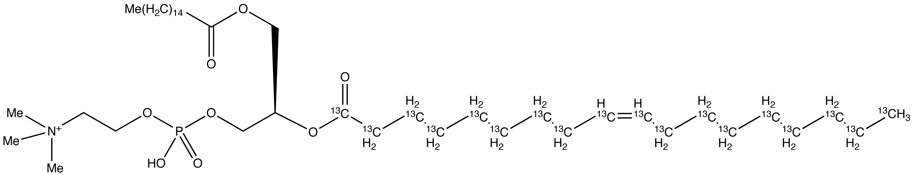 1-Palmitoyl-2-oleoyl-sn-glycerol-3-phosphocholine-<sup>13</sup>C<sub>18</sub>