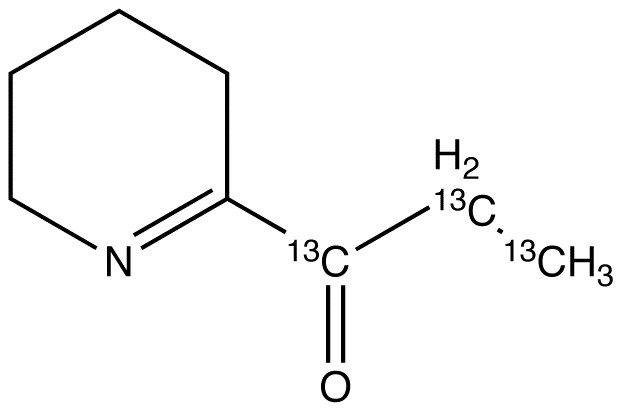 2-Propionyl-3,4,5,6-tetrahydropyridine-<sup>13</sup>C<sub>3</sub>
