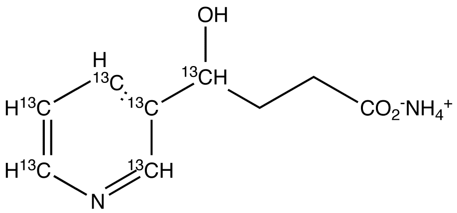 1-(3-Pyridyl)-1-butanol-4-carboxylic Acid-<sup>13</sup>C<sub>6</sub> ammonium salt