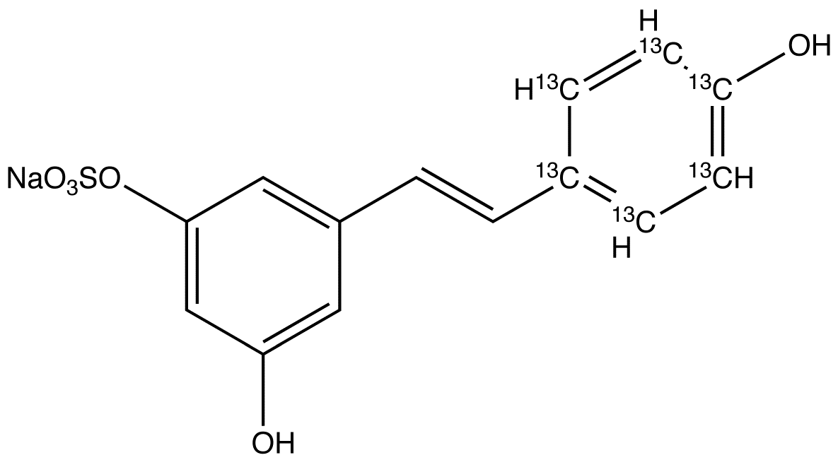 trans Resveratrol-<sup>13</sup>C<sub>6</sub> 3-Sulfate Sodium Salt