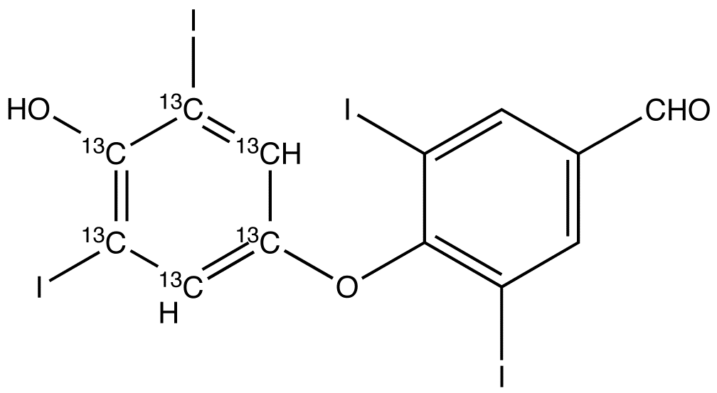3,5,3’,5’-Tetraiodo Thyroaldehyde-<sup>13</sup>C<sub>6</sub>