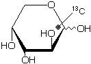 D-arabinose-1-<sup>13</sup>C