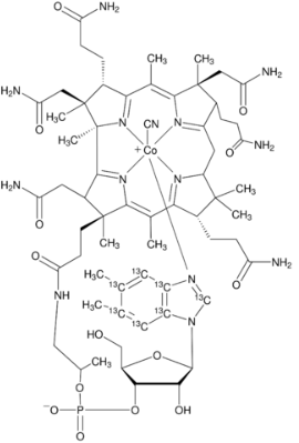 Vitamin B12-<sup>13</sup>C<sub>7</sub> in methanol 