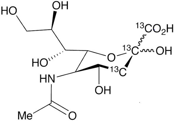 N-Acetyl-D-(1,2,3-<sup>13</sup>C<sub>3</sub>)neuraminic acid