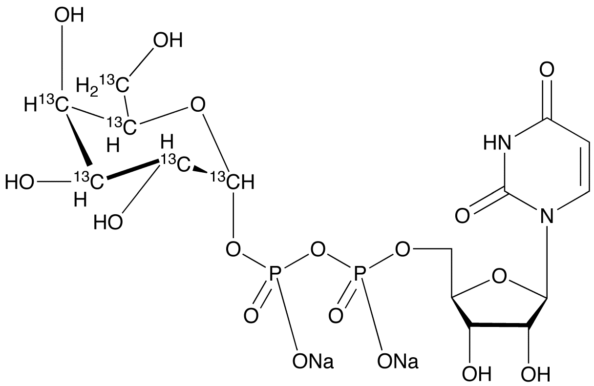 Uridine Diphosphate-α-D-[UL-<sup>13</sup>C<sub>6</sub>]galactose Disodium Salt